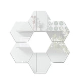Acrylic Hexagon Mirror Wall Stickers Self Adhesive Removable Livingroom Bathroom Bedroom Wall Decoration Mirror Home Decoration