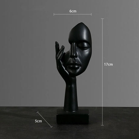 Nordic Resin Abstract Statue Desktop Ornaments Sculpture Figurines Face Character Light Luxury Art Crafts Office Home Decor