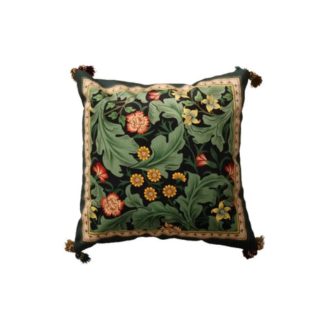 Velvet Cushion Cover 45x45cm Soft Pillow Cover Green Leaves Moss Printed Home Decorative for Sofa Bed Living Room Bedroom