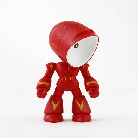 LED Mini Night Light Cute Cartoon Robot Hero Desk Lamp Desktop Ornament Book Light Kids Room Bedside Bedroom Decor Holiday Gifts