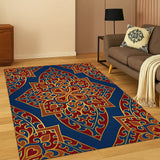 Türkiye Bohemian Persian Geometric Flower Carpet Rug for Home Bedroom Living Room Sofa Kitchen Doormat Decor,Game Non-slip Mat