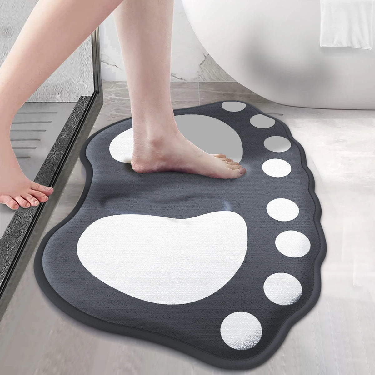 Bath mat anti slip bathroom mat claw pattern bathroom carpet absorbent bathroom carpet door mat floor mat home decoration