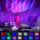 LED Aurora Projector LED Galaxy Night Light USB RGB 7 Modes 360° Rotating Night Sky Light with Remote for Home Theater Room Deco