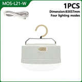 MOSLIGHTING Outdoor LED Camping Light 4 Modes MiNi Portable Hang Tent Lamp USB Rechargeable Portable Waterproof Emergency Light