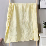 6 Layer Cotton Gauze Blanket Multipurpose Baby Bath Towel Waffle Texture Soft Children's Throw Blanket Without Fluorescent Color