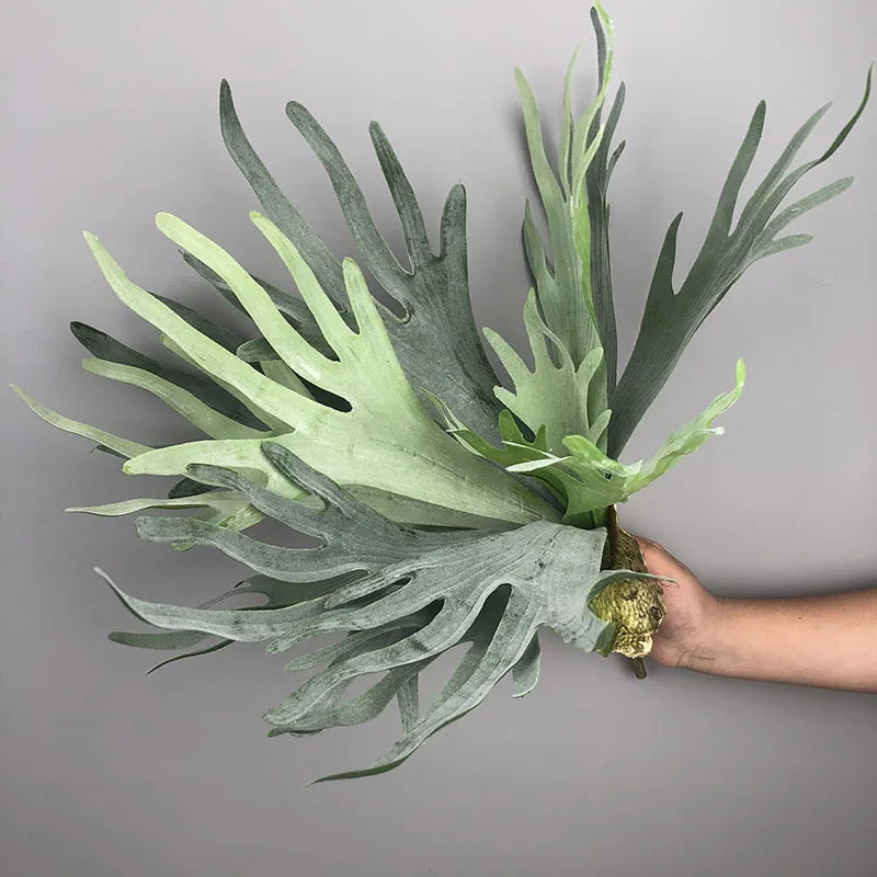 New Artificial Deer Antler Leaves Pteridophyte Artificial Flower Succulents Plants for Home Wedding Outdoor Floor Decoration
