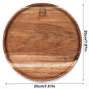 Decorative Tray Round Dinner Plate Wooden Large Wood Platte Dessert Pallet