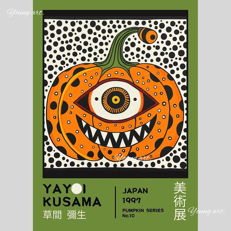 Japanese Yayoi K_Kusama Abstract Canvas Prints Poster Japandi Vintage Animal Aesthetics Art Prints Bedroom Wall Art Home Decor
