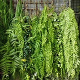 1PC Artificial Hanging Green Plants Fake Rattan Wall Hanging Plastic Vine for Home Garden Restaurant Decoration Soft Landscaping