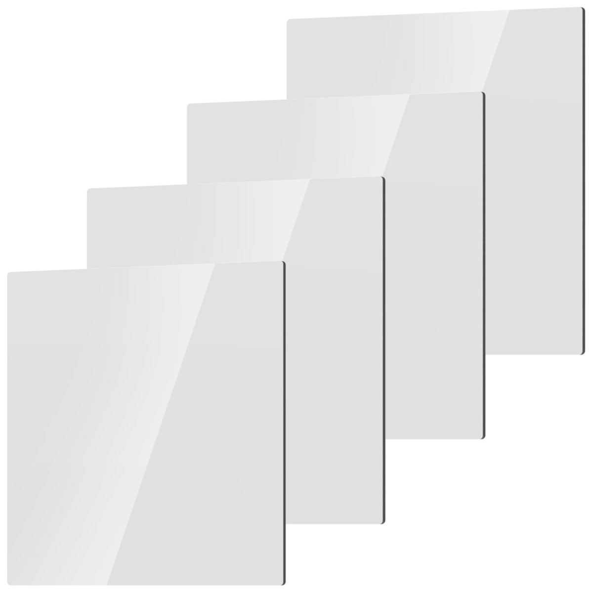 4/8Pcs Acrylic Mirrors Set Self Adhesive Mirror Tiles 2mm Thick Flexible Unbreakable Mirror Sticker Square Mirror Wall Stickers