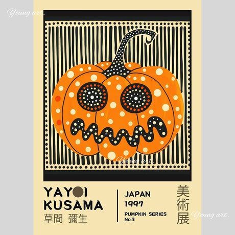 Japanese Yayoi K_Kusama Abstract Canvas Prints Poster Japandi Vintage Animal Aesthetics Art Prints Bedroom Wall Art Home Decor