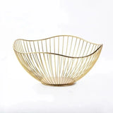 Fruit Basket Durable Metal Wire Storage Bowl Nordic Style Iron Home Snacks Bread Dining Table Indoor Cosmetic Storage Basket