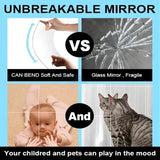 Elliptic HD Anti Fog Wall Mirror Sticker Self Adhesive Shatterproof Acrylic Non-Glass Safety Mirror Sheets for Home Decor