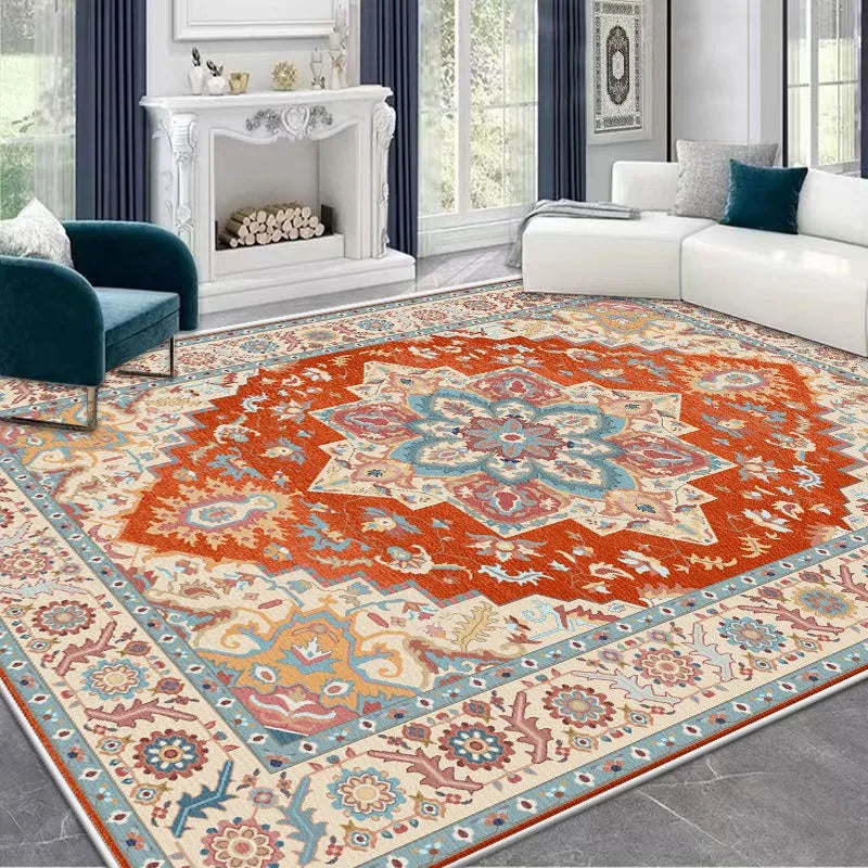 Ethnic Style Mats Retro Persian Style Living Room Sofa Floor Mat Homestay Carpet Fully Covered Bohemian Entrance Doormat Beauty