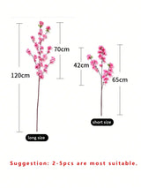 1pc Pink Artificial Peach Blossom Branch Home Wedding Party Landscape DIY Decoration Cherry Blossom Silk Flower Tree Decoration
