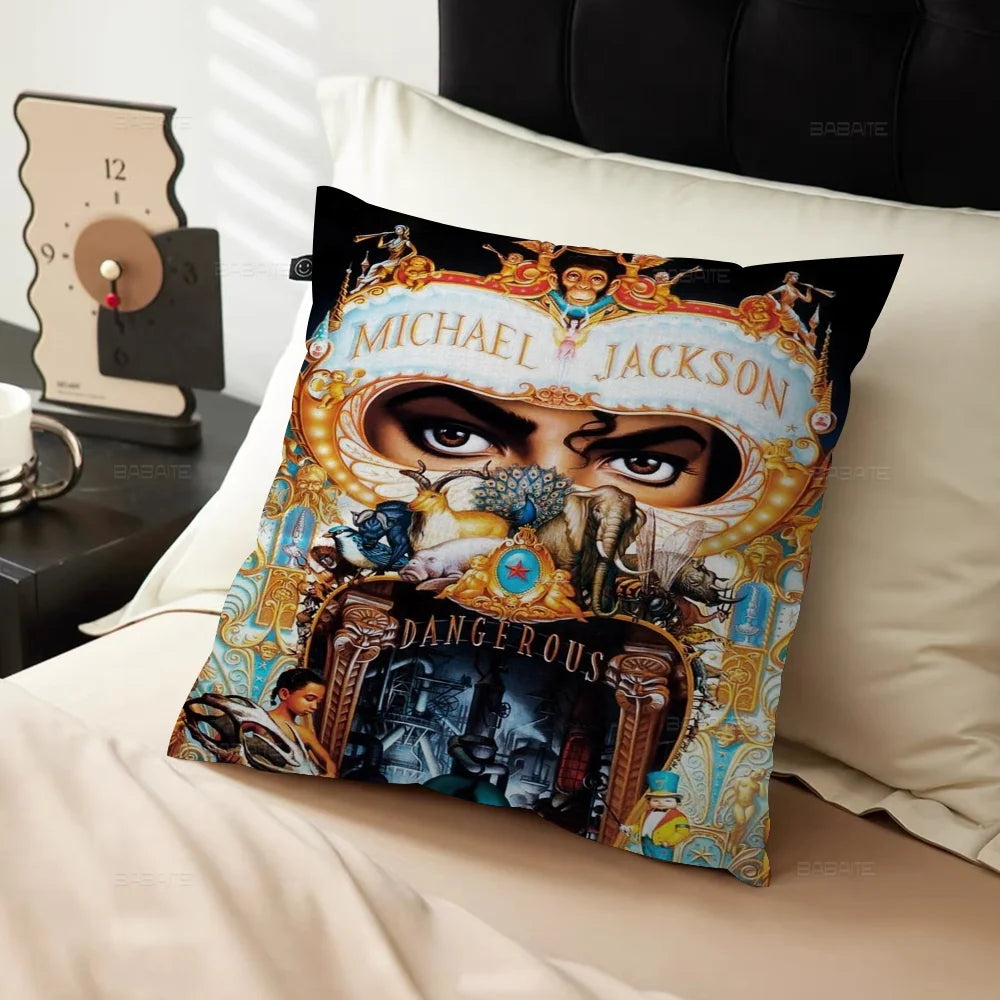 Musicians And Singers Michael Jackson Personalized Picture Text Home Decorative Pillows Household Gifts 45x45cm