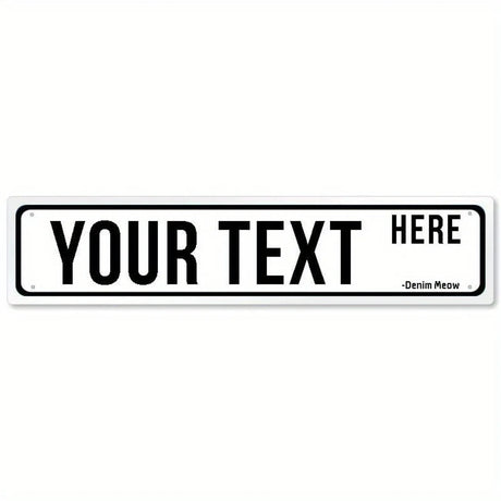 Personalized Metal Sign - Suitable for Offices, Workplaces & Homes, Custom Text, Ideal for Outdoor Decor.