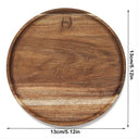 Decorative Tray Round Dinner Plate Wooden Large Wood Platte Dessert Pallet