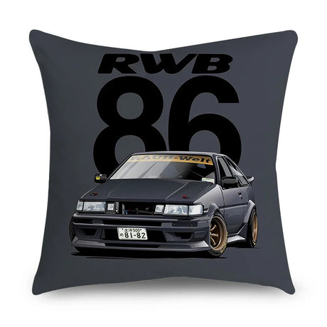 New Sports Car Cushion Cover Full Body Cartoon Pattern Pillow Case for Home Sofa Car Decor Pillowcase 45cm*45cm