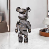 27cm/10Inches Graffiti Bear Figurine Home Decor Animal Abstract Ornament Storage Money Jar Modern Room Sculpture Table Decor