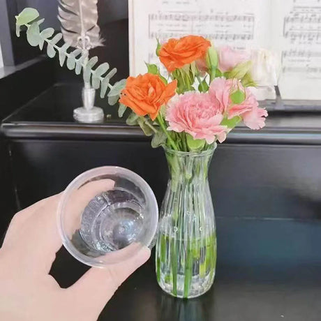 Nordic Transparent Plastic Vase Flower Arrangement Container Creative Hydroponic Plant Flower Vases Home Living Room Desk Decor