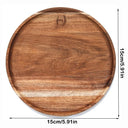Decorative Tray Round Dinner Plate Wooden Large Wood Platte Dessert Pallet