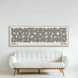 Medieval-modern canvas Bauhaus style decorative poster for living room art with horizontal and vertical geometric lines