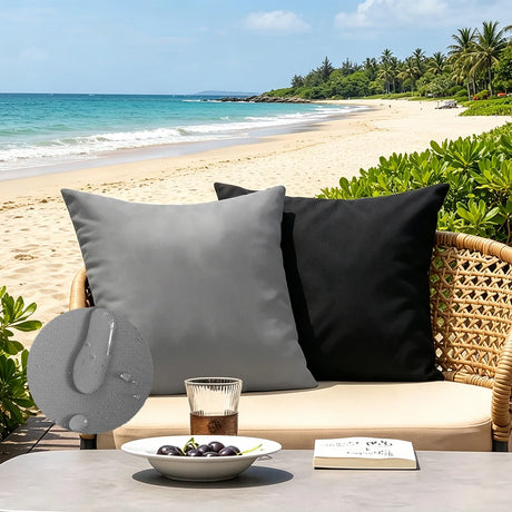Candy Colors Cushion Cover 45x45cm/50x50cm Waterproof Throw Pillow Covers Outdoor Home Decor Stain-resistant for Patio Sofa