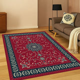 Türkiye Bohemian Persian Geometric Flower Carpet Rug for Home Bedroom Living Room Sofa Kitchen Doormat Decor,Game Non-slip Mat