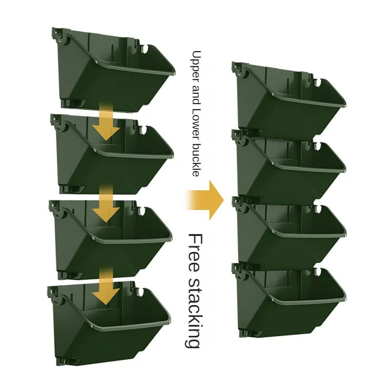 Garden Plant Walls Flower Pots Enclosures Hanging Plastic Containers Horticultural Flower Beds Vertical Greening Planting Boxes