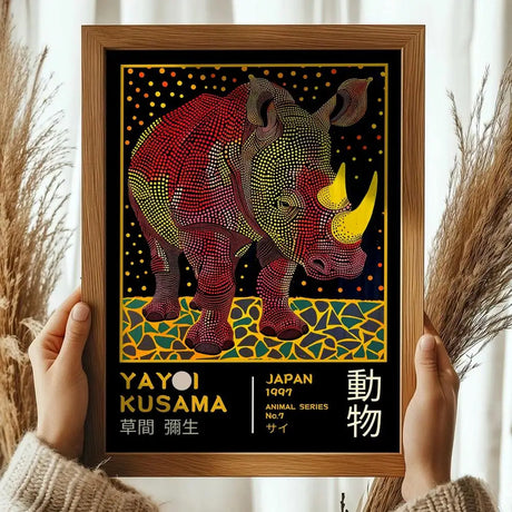 Japanese Yayoi K_Kusama Abstract Canvas Prints Poster Japandi Vintage Animal Aesthetics Art Prints Bedroom Wall Art Home Decor