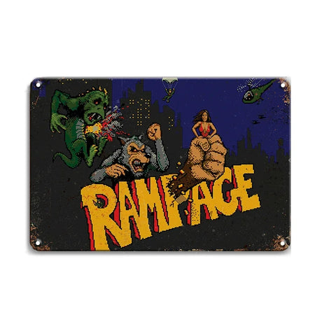 Metal Tin Sign Vintage Wall Plates Decor Shabby Rust Video Game Poster Anime Movie Metal Signs Decor Man Cave Garage Tin Plaques