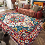 Carpet for Living Room Retro Bohemian Floral Abstract Large Area Rug Home Decoration Pastoral Ethnic Style Bedroom Mat ковер