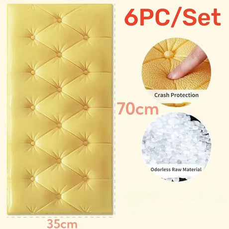 70X35CM 3PCS/SET 6PC/SET Self-adhesive 3D Brick Wallpaper PE Foam Wall Panels Stickers Waterproof Wallpaper Home Decoration