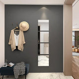 4pcs 30*25cm Mirror Wall Sticker Plastic Mirror Sheets Soft Acrylic 3D Self-adhesives Mirror Decorations Living Room DIY Mirror