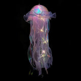 Jellyfish Colorful Nightlight Button Battery Hanging Ceiling Lantern with Ribbon&Bead LED Bulbs for Children Bedroom