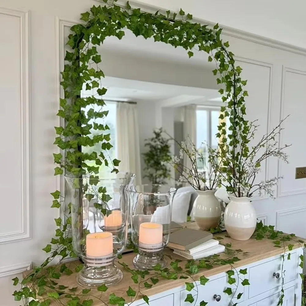 24 PCS Total 19m/755inch Ivy Garland for Home Living Room Wall Decoration Artificial Greenery Vine for Wedding Party Decor