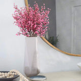 Pink Fake Cherry Blossoms & Gypsophila (Artificial Plants) - For DIY Wedding Bouquet, Home Decor & Christmas Branch