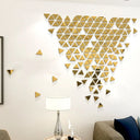 50pcs Mini Square 5cm/4cm Acrylic Mirror Tiles Stickers Mall Adhesive Mosaic for DIY Crafts Art Supplies Home Wall Door Decor