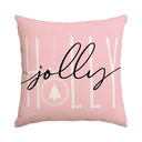 1/4pcs Christmas Pillow Cover, Pink Printed Cushion Cover, Farmhouse Decorative Sofa, Christmas Decoration (without Pillow Core)