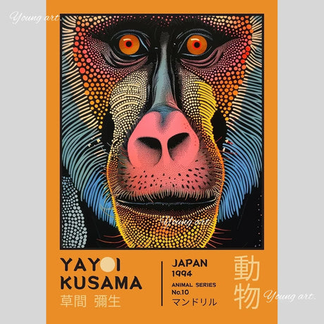 Japanese Yayoi K_Kusama Abstract Canvas Prints Poster Japandi Vintage Animal Aesthetics Art Prints Bedroom Wall Art Home Decor