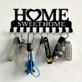 1pc Black Metal Keys Holder Wall Mount Key Holder Sweet Home Design Style Key Rack for Key Hanger with 10 Hooks