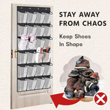 Wall Mount Door Hanging Shoe Organizer 24 Pocket Storage Rack For Sundries