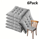 6pcs/set Square Velvet Seat Cushion Thickened Soft Cushion in Winter, Suitable for Dining Rooms Living Rooms Pillows for Bedroom