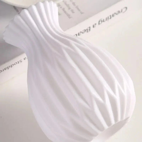 Modern Vase, White Plastic Vase, Flower Pot, Scandinavian Home Decor, Living Room Decor, Wedding Floral Arrangement Vase