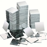 50pcs Mini Square 5cm/4cm Acrylic Mirror Tiles Stickers Mall Adhesive Mosaic for DIY Crafts Art Supplies Home Wall Door Decor