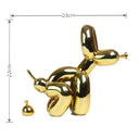 Balloon Dog Doggy Poo Statue Resin Animal Sculpture Home Decoration Resin Craft Office Decor Standing black gold