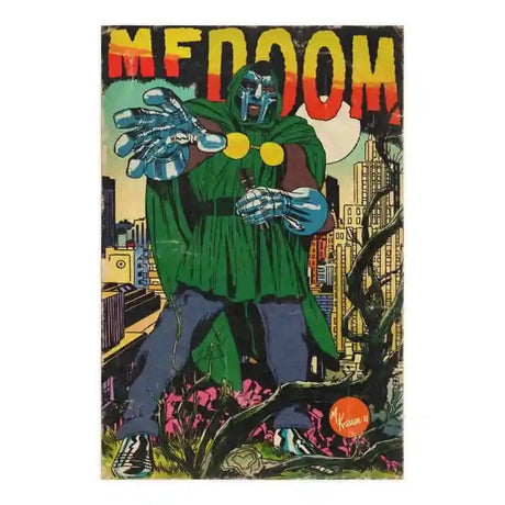 MF Doom Comic Album Poster Aesthetic Rapper Hip Hop Rock Music Band MM Food Mask Canvas For Wall Art Room Decor Home Decoration