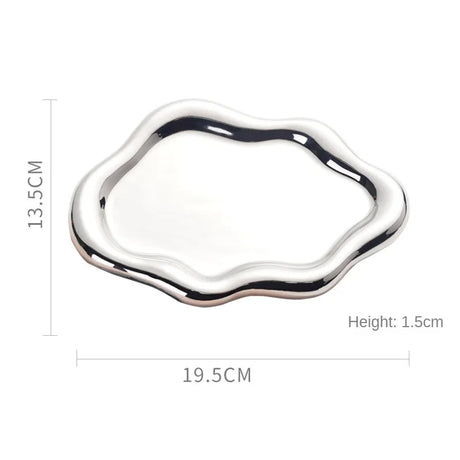 Instagram Influencer Photo Props Ceramic Jewelry Storage Tray Display Tray  Storage Tray Light Luxury Ceramic Jewelry Large Size