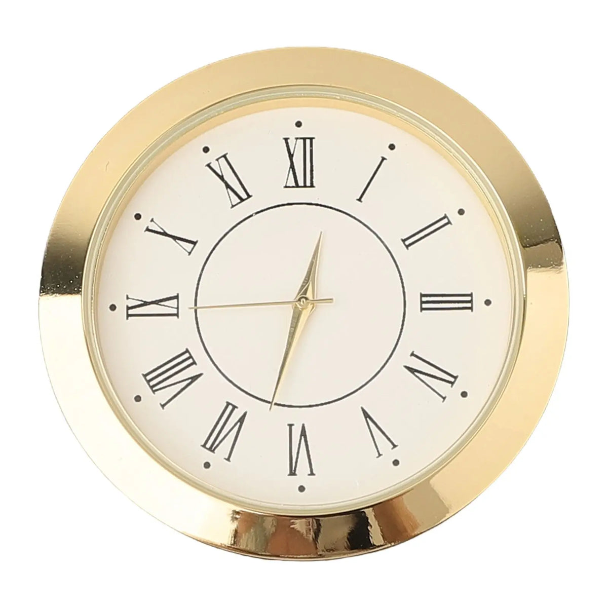 Back 45mm Quartz Movement Clock Craft Clock Insert Scratch-Resistant Lens Silver Tone Bezel Stainless Steel Back